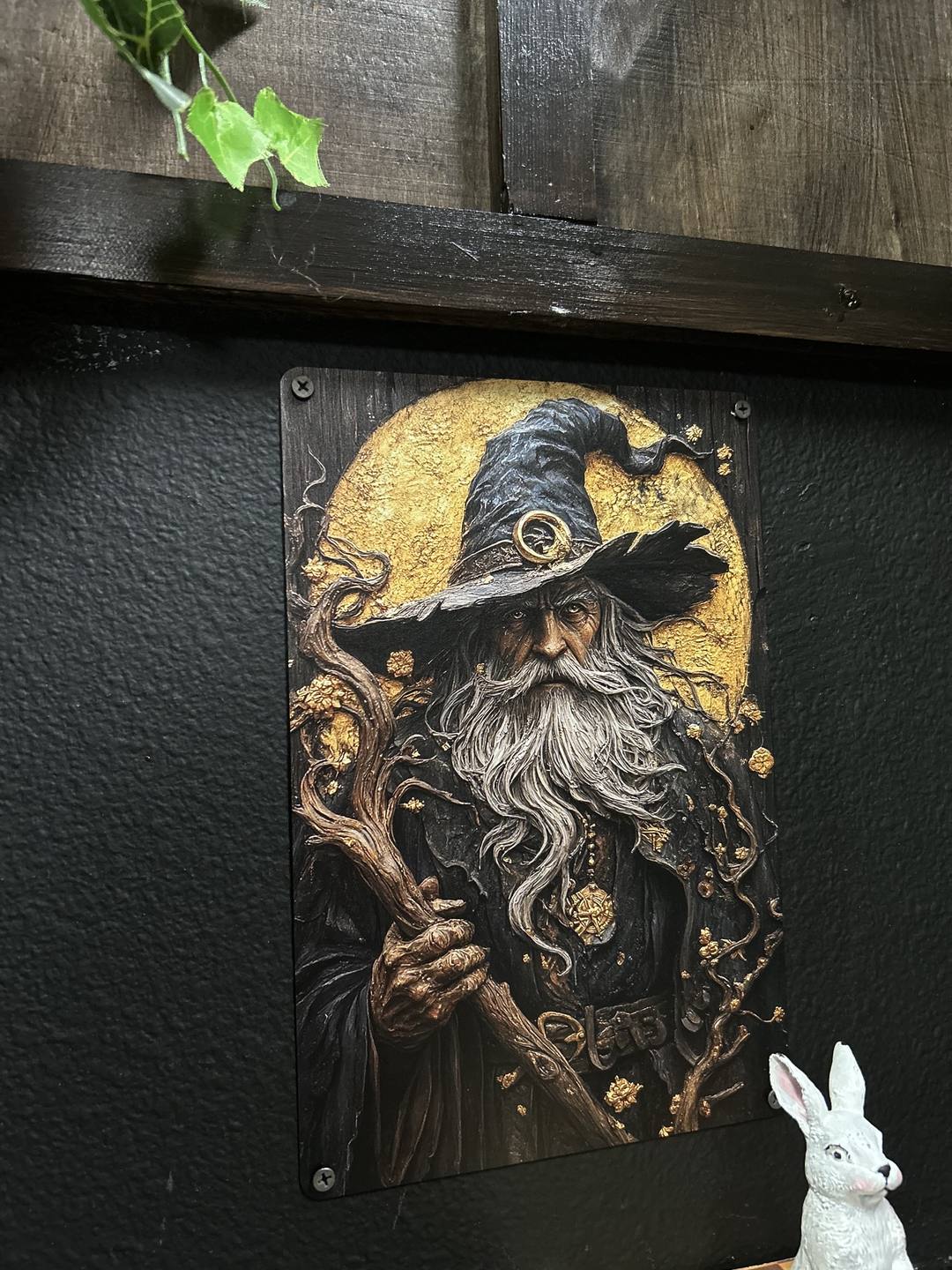 Hand-built fantasy props inside the Griffin's Door escape room