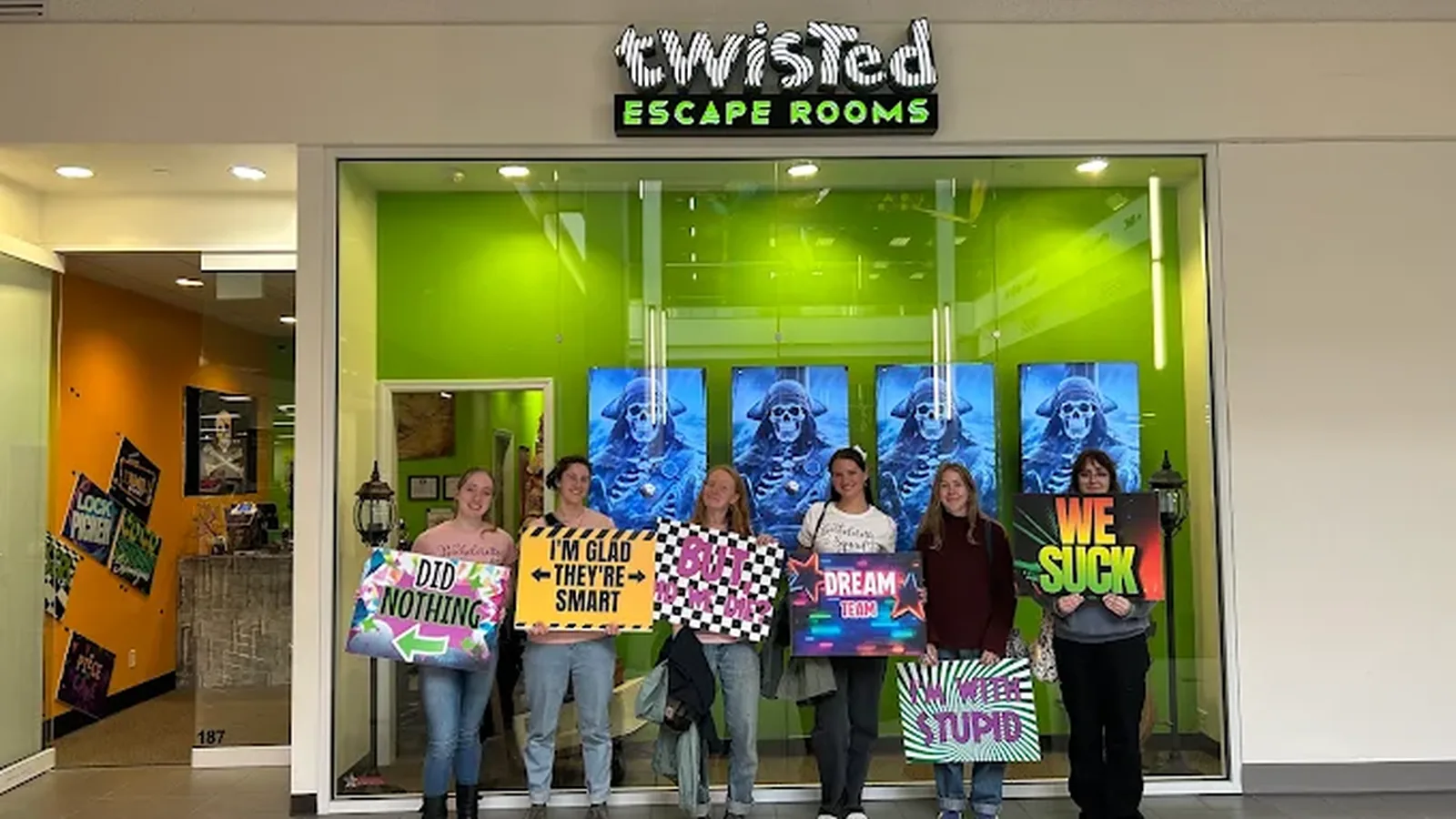 Twisted Escape Rooms storefront at Vancouver Mall, Vancouver, WA